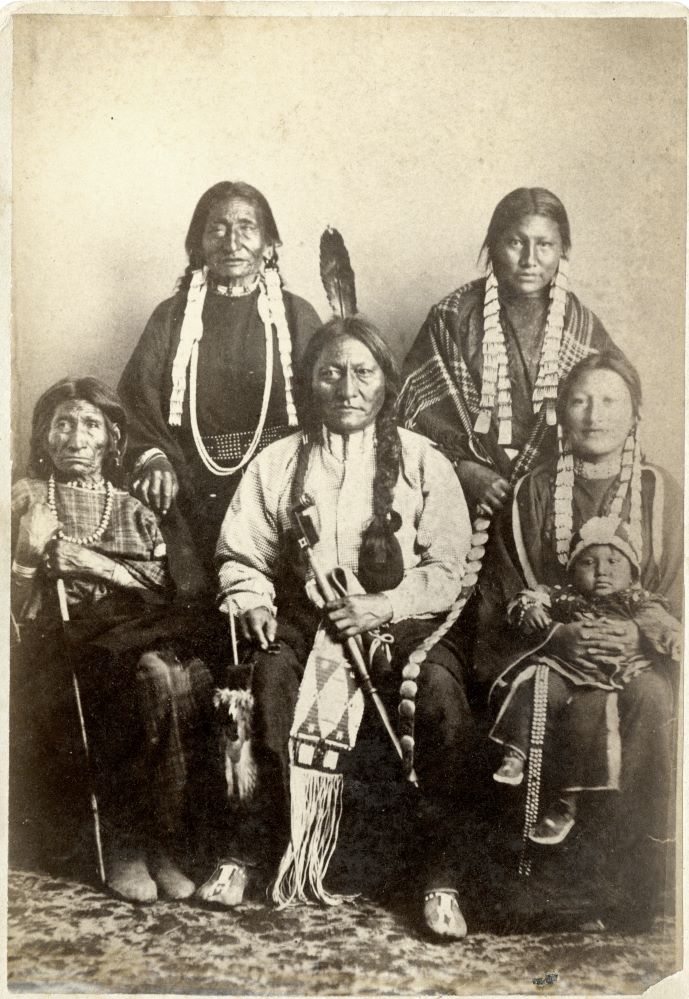 IndA06 Sitting Bull and family 1881 at Ft Randall